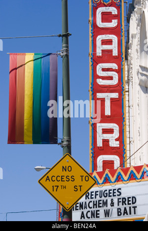 Das Castro Theater in Castro Street, San Francisco, Kalifornien, USA. Stockfoto