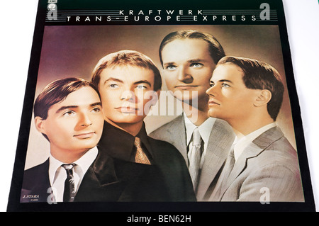 Trans Europe Express-Albumcover der deutschen Popgruppe Kraftwerk Stockfoto