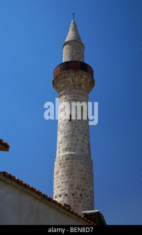 Minarett der kleinen 11. Jahrhundert Touzla Moschee in Larnaca Zypern Stockfoto