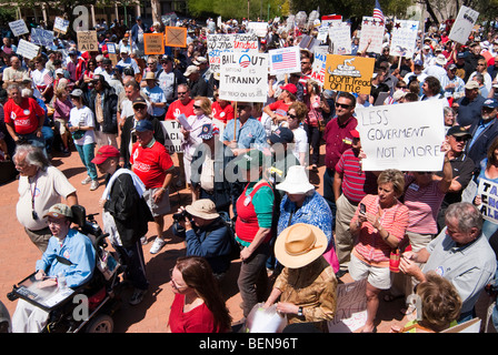 Bürger protestieren Regierungspolitik bei einer Tea-Party-Kundgebung in Arizona Stockfoto