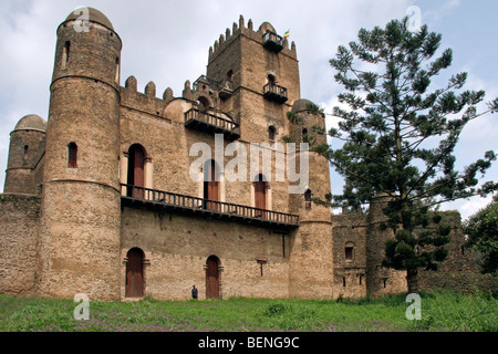 Fasilides Burg / Fasil Ghebbi in Gondar / Gonder, Amhara in Äthiopien, Ostafrika Stockfoto