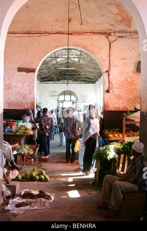 Ein Markt in Stonetown auf die Insel Sansibar in Tansania Stockfoto