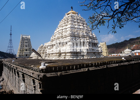 Sri Varaha Narasimhaswamy Tempel erbaut im 11. Jahrhundert in Simhachalam in der Nähe von Visakhapatnam Andhra Pradesh, Indien Stockfoto