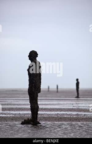 Antony Gormleys ein weiterer Ort Kunstwerk Crosby Merseyside Stockfoto