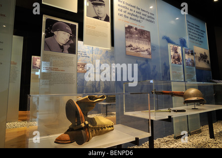 Innenraum des WW2-Museums an der Normandie amerikanischen Friedhof und Denkmal in Colleville-Sur-Mer, Normandie, Frankreich Stockfoto