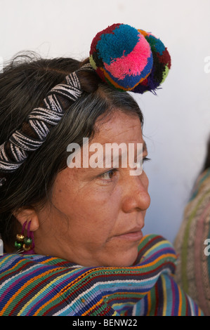 GUATEMALA Maya-Frau tragen die traditionelle Kleidung der Chajul, El Quiche. Foto: SEAN SPRAGUE 2008 Stockfoto