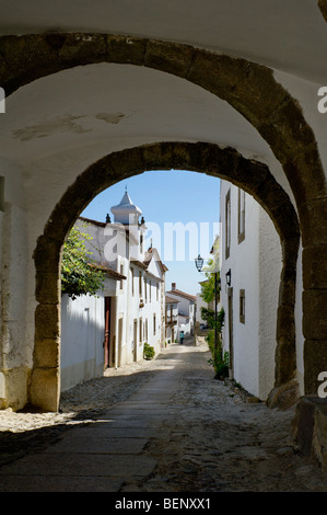 Portugal, Alentejo Marvao Straßenszene Stockfoto