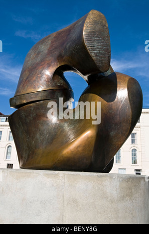Henry Moore, Verriegelung Stück, Skulptur, Süd-London Stockfoto