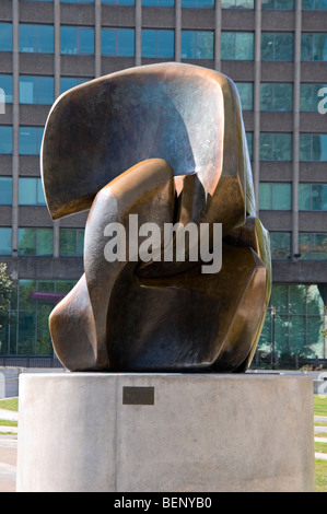 Henry Moore, Verriegelung Stück, Skulptur, Süd-London Stockfoto
