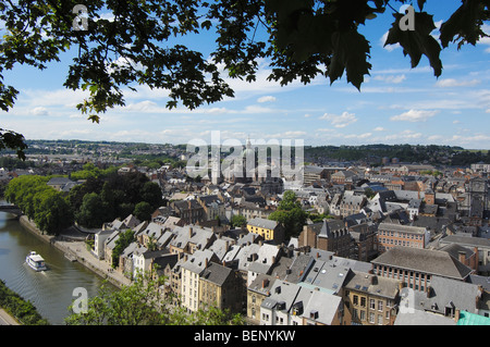 Kathedrale St. Aubain Blick von der Zitadelle... Namur. Belgien Stockfoto