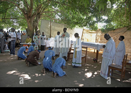 SOUTH SUDAN St.-Josephs Festtag (1. Mai) durch die katholische Gemeinde in Yei gefeiert wird. Stockfoto