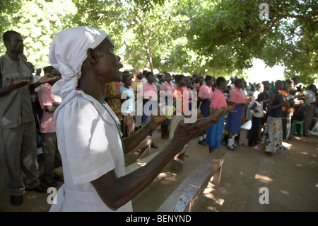 SOUTH SUDAN St.-Josephs Festtag (1. Mai) durch die katholische Gemeinde in Yei gefeiert wird. Stockfoto