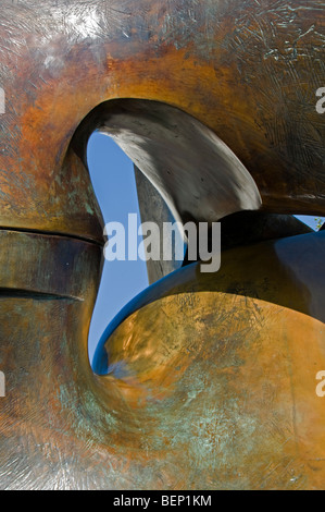 Henry Moore, Verriegelung Stück, Skulptur, Süd-London Stockfoto