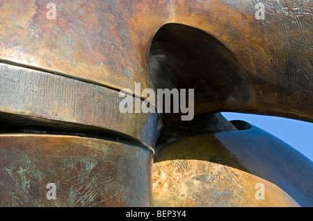 Henry Moore, Verriegelung Stück, Skulptur, Süd-London Stockfoto