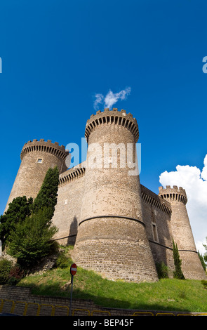 Die Burg Rocca Pia, gebaut im Jahre 1461 von Papst Pius II, Tivoli, Italien Stockfoto