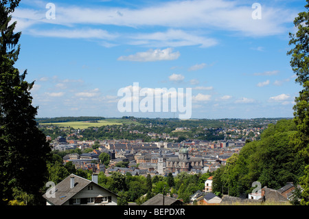 Kathedrale St. Aubain Blick von der Zitadelle... Namur. Belgien Stockfoto