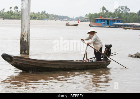 VIETNAM-Szene in Vinh Long am Fluss. Foto: SEAN SPRAGUE Stockfoto