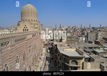 Ägypten Khan al-Khalili, islamische Altstadt von Kairo. Blick vom Al Gouri Moschee. Foto: SEAN SPRAGUE Stockfoto