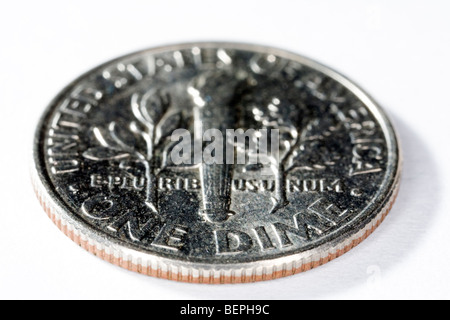 Ein Dime (10 Cent) Münze, NYC, USA Stockfoto