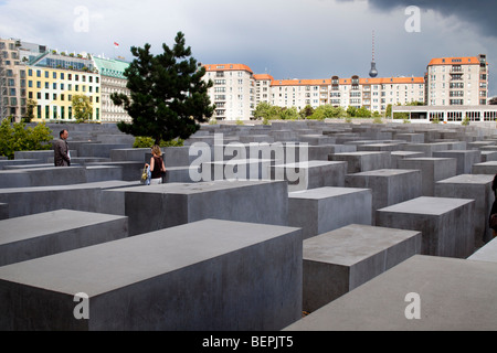 Holocaust-Mahnmal und Gedenkstätte für die ermordeten Juden Europas, Berlin, Deutschland Stockfoto