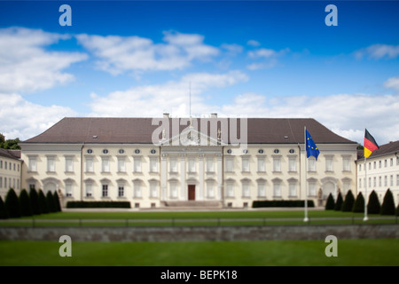 Schloss Bellevue, Residenz des deutschen Bundespräsidenten, Tiergarten Park, Berlin, Deutschland. Stockfoto