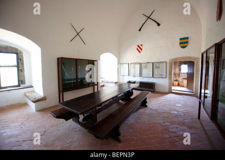 Kinizsi-Burg, Nagyvdzsony Var, Balaton Ungarn Stockfoto