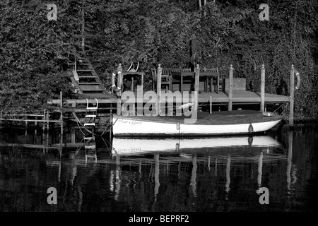 Boot auf der Themse Stockfoto