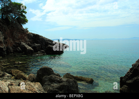 Strand in Jagodna Dorf auf der Insel Hvar, Kroatien Stockfoto