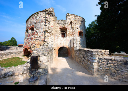 Kinizsi-Burg, Nagyvdzsony Var, Balaton Ungarn Stockfoto