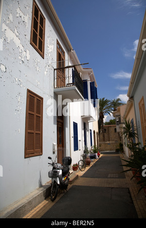 renovierte engen Straßen der Stadt in der alten Stadt von Nicosia Lefkosia Republik Zypern Stockfoto