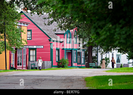 Main Road, Wharf Road, Sherbrooke Village (eine restaurierte 1860er Jahren schwerfällig und Schiffbau Gemeinde) im Museum der Stadt Sh Stockfoto