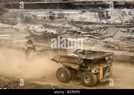 Aktive Ölsand-Abbau, Alberta, Kanada. Stockfoto