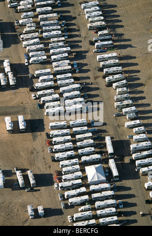 Luftaufnahme der Parkplatz für Wohnmobile, Albuquerque, New Mexico Stockfoto