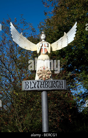 Dorf Schild Engel, Blythburgh, Suffolk, England Stockfoto