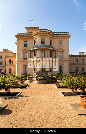 Osborne House, der bevorzugten Residenz von Königin Victoria und starb Stockfoto