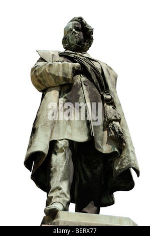 Venedig, Veneto, Italien. Piazza Manin; Statue von Daniele Manin (italienischer Jurist und Staatsmann, 1804-57) Stockfoto