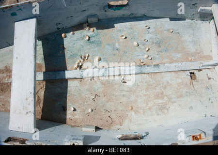 Ruderboot am Strand auf St. Agnes, Scilly-Inseln Stockfoto