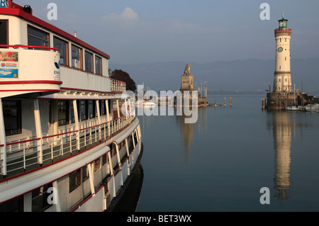 Deutschland, Bayern, Lindau Im Bodensee, Hafen Stockfoto