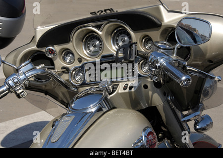 Details und Teile von einer Harley Davison Stockfoto