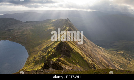 Striding Edge, Lakelandpoeten Stockfoto