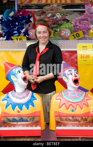 SideShow Telefonzentrale, Royal Melbourne Show, Australien Stockfoto