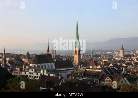 Schweiz, Zürich, Skyline, allgemeine Panorama Blick Stockfoto