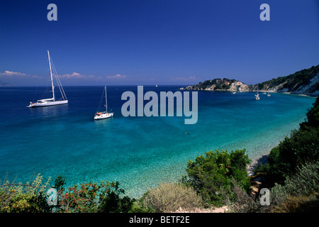 Griechenland, Ionische Inseln, Ithaka, Gidaki Beach Stockfoto