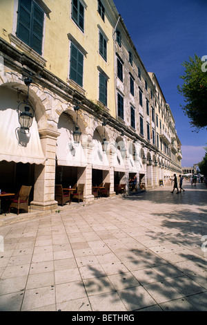 Griechenland, Ionische Inseln, Korfu, Kerkyra, Altstadt, Spianada, Liston Stockfoto