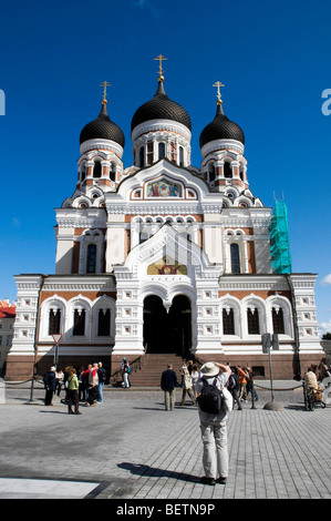 Russische orthodoxe Kathedrale Alexander Newski, Tallinn, Estland Stockfoto