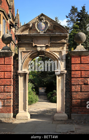 Pembroke College Torbogen, Ivy Gericht, Cambridge University Stockfoto