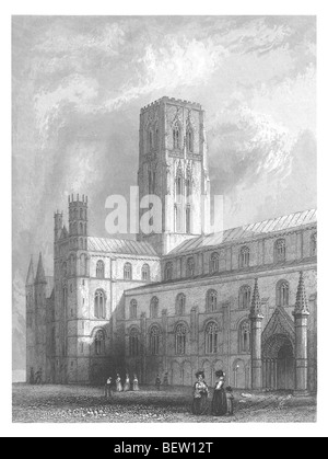 Kathedrale von Durham, Nord-West-Ansicht Stockfoto