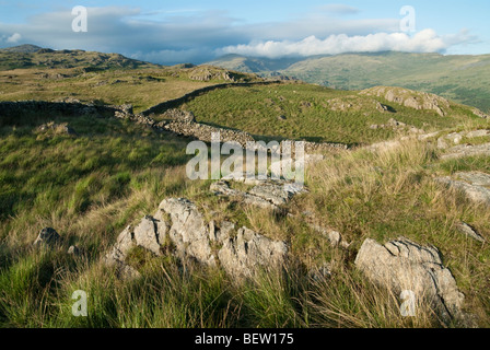 Abend-Blick vom Ulpha verliebte sich in den Lake District, Cumbria Stockfoto