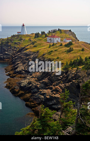 Schwalbenschwanz Leuchtturm North Head, Grand Manan Island, Grand Manan, Bay Of Fundy, Fundy Inseln, Fundy Coastal Drive, Route 7 Stockfoto