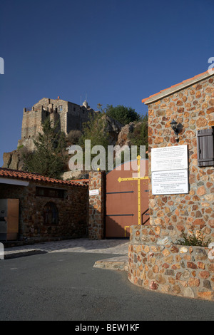 Toren des Klosters Stavrovouni gegründet im 4. Jahrhundert von St. Helena Republik Zypern Europa geschlossen Stockfoto